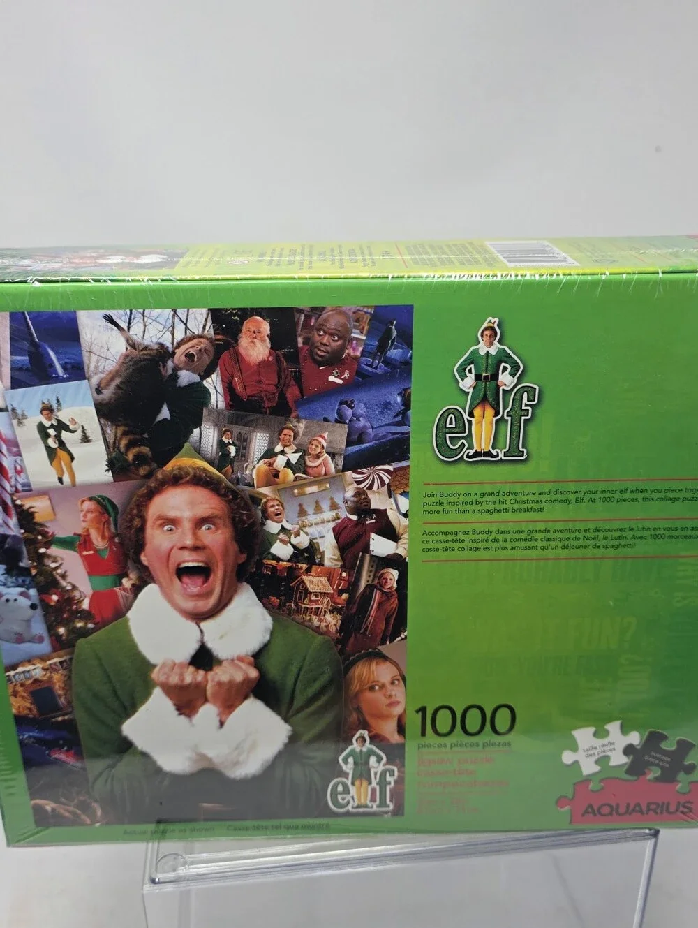 New! Aquarius Elf The Film Collage 1000pc Puzzle - Christmas Holiday